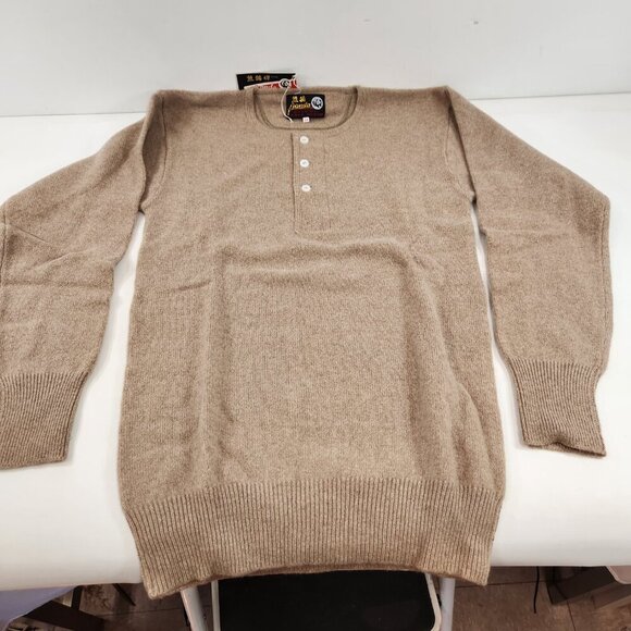 Panda Cashmere / Wool Blend Beige Sweater Vintage New w/ Tags - Picture 2 of 8